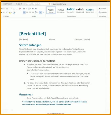 Beste Bericht Für Schüler Wordvorlage 360397 Muster Vorlagen