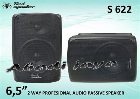 Jual SPEAKER PASIF 2 WAY BLACK SPIDER S 662 S662 FREE BRECKET Di Lapak