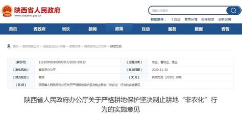 陕西省人民政府办公厅关于严格耕地保护坚决制止耕地“非农化”行为的实施意见 搜狐大视野 搜狐新闻