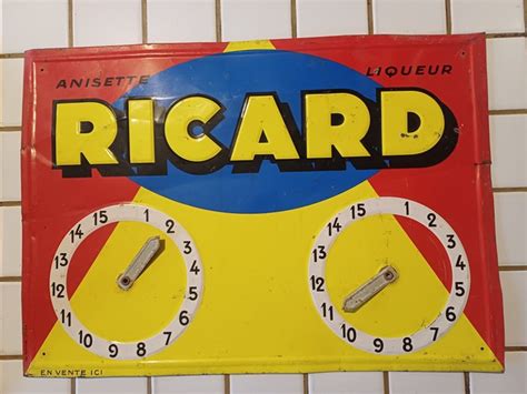 Ricard Anisette Liquer S E L I C Marseille 11e Reclamebord