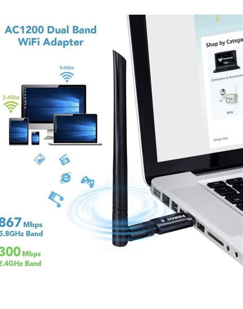 Fideco Usb Wifi Adapter Wifi Dongle Mbps Ac Wireless