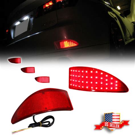 Gtinthebox X Red Led Bumper Reflector Signal Tail Brake Lights For