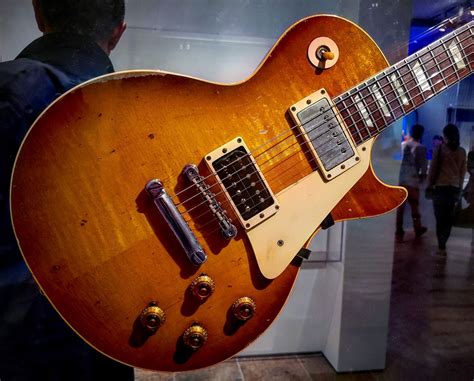 Jimmy Page Number One 1959 Gibson Les Paul Standard On Display At The