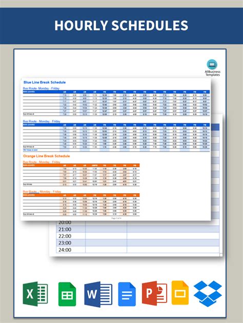 Daily Break Schedule Template