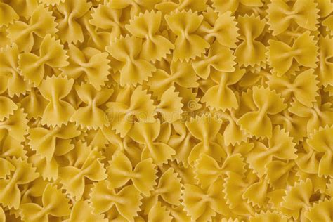 Dry Bow Shaped Pasta Farfalle Background Stock Image Image Of