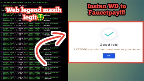 Web Legend Masih Gacor Faucet Penghasil Trx Instan Withdraw Youtube