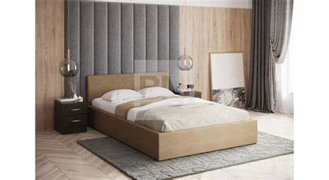 Мягкая кровать c подъемным механизмом двуспальная Лагуна 140х200 ...