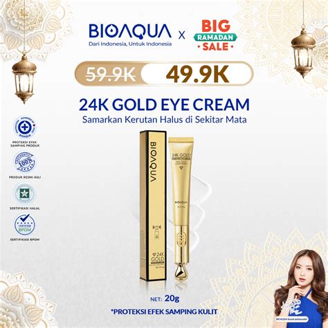 Jual Bioaqua K Gold Purifying Eye Cream With Electric Microseismic