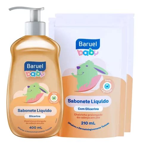 Kit Sabonete L Quido Baruel Baby Glicerina Ml Refil Mercadolivre