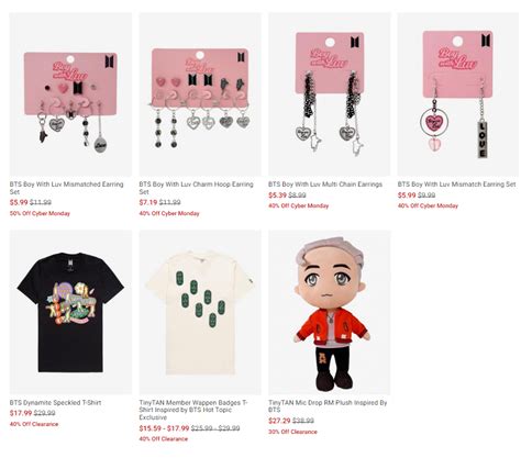 Bts Merch Slow On Twitter Select Hottopic Items Are On Sale For