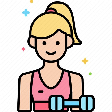 Female Fitness Trainer Icon Download On Iconfinder