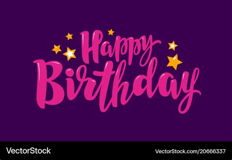 Happy Birthday Banner Birth Party Holiday Vector Image