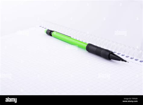 mechanical pencil of various color on white background Stock Photo - Alamy