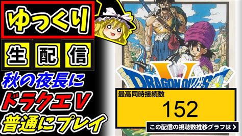 ライブ同時接続数グラフ『【ゆっくり生配信】秋の夜長にドラゴンクエスト5（sfc）を普通にやる。 』 Livechart