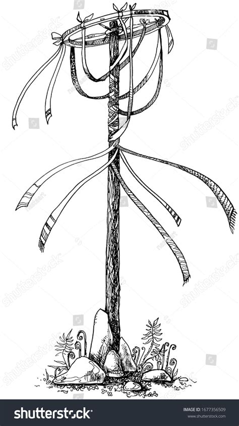 41 Maypole Sketch Images Stock Photos And Vectors Shutterstock