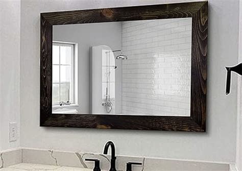 Dark Wood Framed Bathroom Mirrors Semis Online