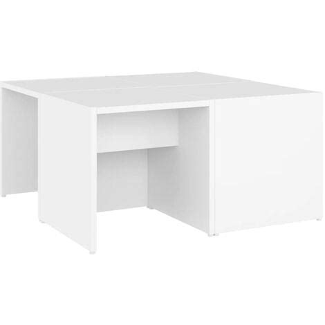 Tables Basses Pcs Blanc X X Cm Agglom R