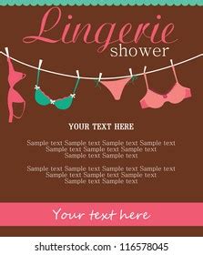 Lingerie Card Vector Illustration Stock Vector Royalty Free 116578045