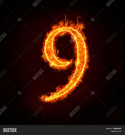 Fire Numbers Flames, Image & Photo (Free Trial) | Bigstock