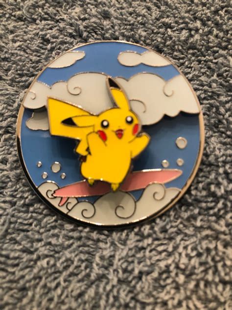 Mavin Pokemon Celebrations 25th Anniversary Flying Surfing Pikachu Pin