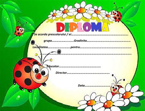 Diploma Gradinita Diversepersonalizari