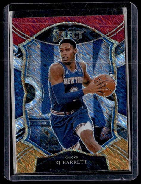 Panini Select Rj Barrett Red White Orange Shimmer Prizm