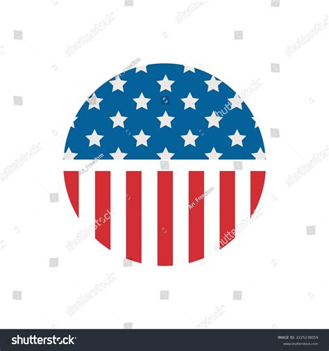 United States Flag Round Style Usa Stock Vector (Royalty Free ...