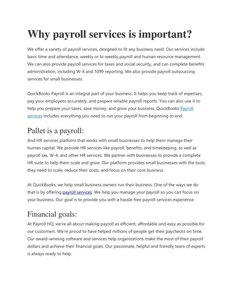 Ppt Why Payroll Services Is Important Powerpoint Presentation Free