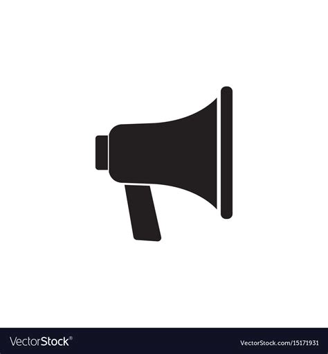 Loudspeaker Solid Icon Bullhorn Sign Megaphone Vector Image