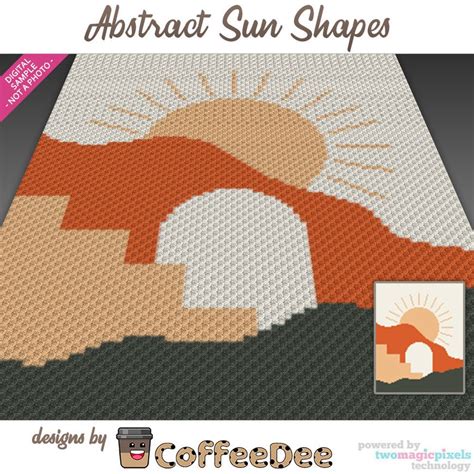 Abstract Sun Shapes Graph For Crochet C C Mini C C Sc Hdc Dc Tss