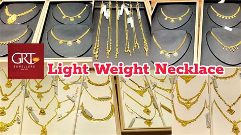 Grt Light Weight Latest Necklace Collections Grams Traditional