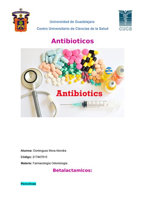 Antibioticos Farmacolog A B Sica Y Cl Nica Universidad De