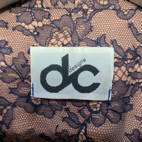 Women S Dc Designs Size S M Nude Navy Blue Lace Long Coat