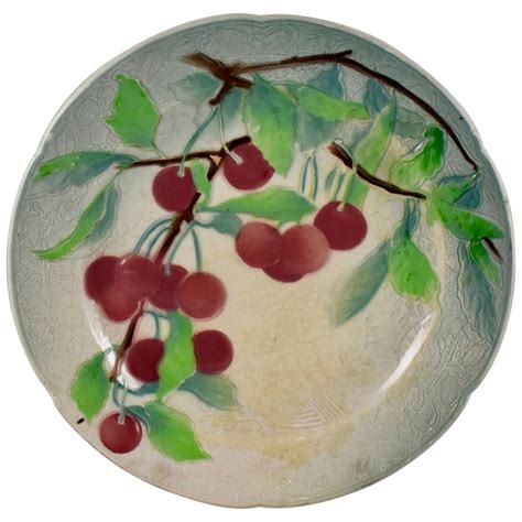 St. Clement French Faïence Cherry Fruit Plate, circa 1900 For Sale at 1stDibs | clement fruit