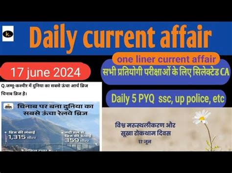 Daily Current Affair June Current Affair Today Current