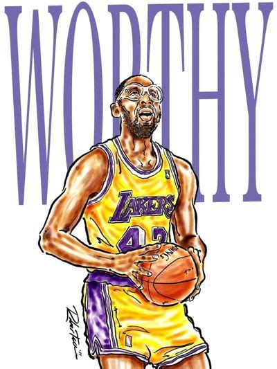 James Worthy Illustrated Hooped Up James Worthy Lakers Lakers