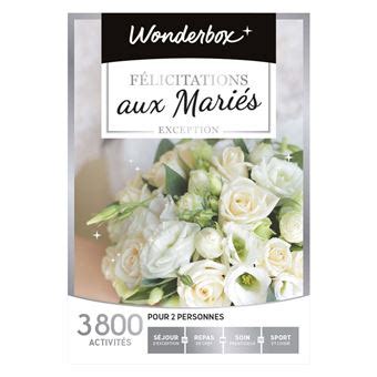 Coffret Cadeau Wonderbox F Licitations Aux Mari S Exception Coffret