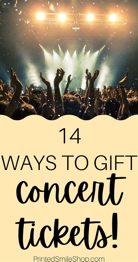 Concert Surprise Ideas Ticket Concert Gift Ideas Concert Ticket Gift