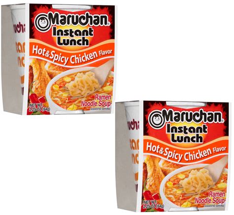 Maruchan Instant Lunch Ramen Noodles Cup Soup Hot Spicy Chicken Flavor Oz Pack Of