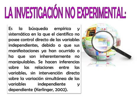 Diseño Experimental Y No Experimental De La Investigación Cuantitativa