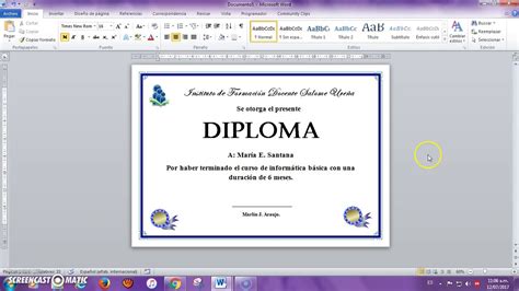 Tutorial Como Hacer Un Diploma Youtube