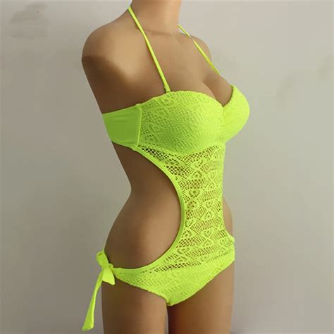 Sexy Solid One Piece Bikini 3 Colors On Luulla