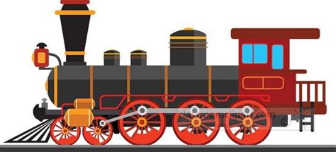 Train Clipart-vintage steam locomotive train transportation clipart