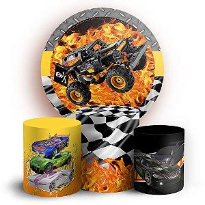 Painel Redondo Hot Wheels Sublimado D Sublitex painéis sublimados