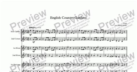 English Country Gardens Download Sheet Music Pdf File