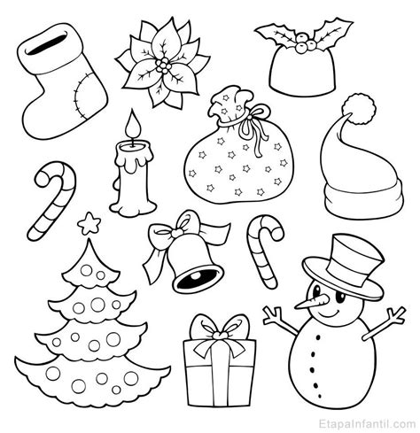 10 dibujos navideños para imprimir y colorear Dibujos De