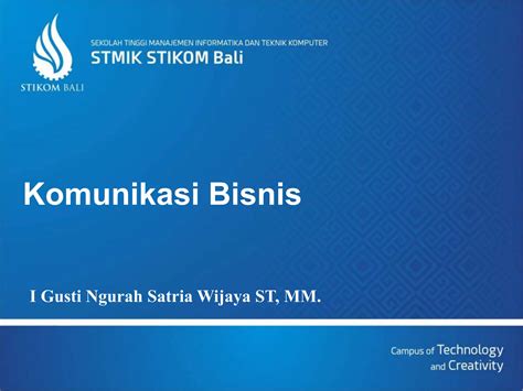 Pertemuan Komunikasi Bisnis Stikom Bali Ppt