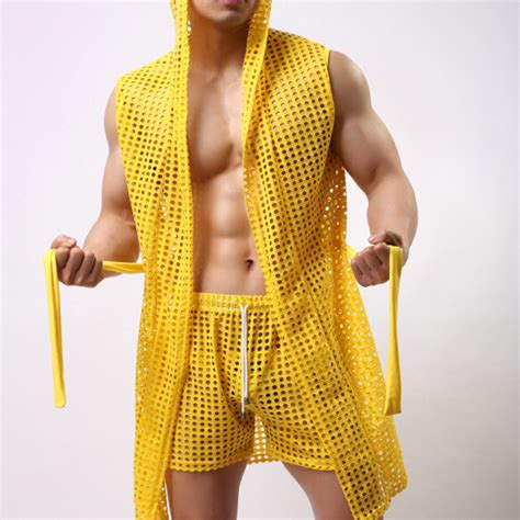 Robe Men New Arrival 2015 Summer Sexy Fashion Bathrobe Man Home Gay