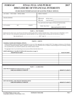 Fillable Online Ethics State Fl Form F Final Full And Public