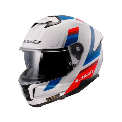 Ls2 Casque Integral Ff808 Stream Ii Vintage Blanc Bleu Rouge